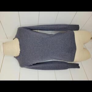 BANANA REPUBLIC XS grey italian yarn sweater with ruffle collar